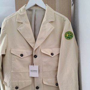 FREEMANS SPORTING CLUB UNSTRUCTURED BLAZER JACKET WHITE/CREAM MEN'S MEDIUM *NEW*